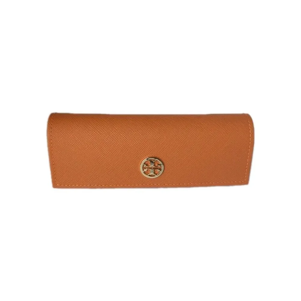 Tory Burch Authentic Eyewear Eyeglasses Holder Sunglasses Case Logo Orange